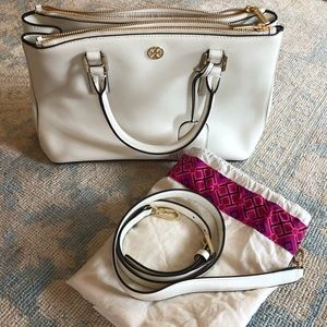 Tory Burch Ivory Robinson Crossbody Satchel